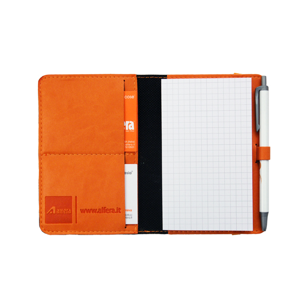 Note Book Porta Block-Notes Tascabile in Similpelle e Personalizzabile